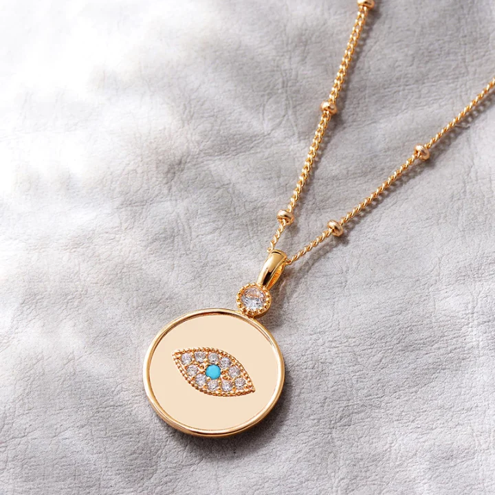 Fettero | Evil Eye 14K Gold Plated Pendant Necklace